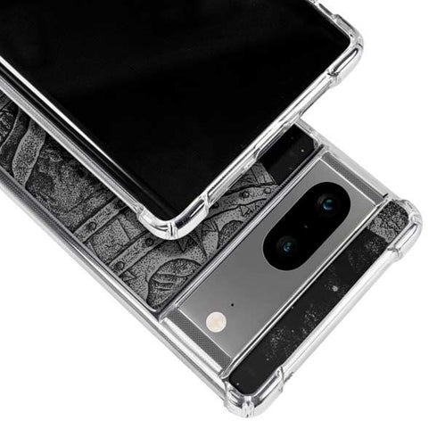 Alchemy Carta Skull Sketch Google Pixel 8a Clear Case